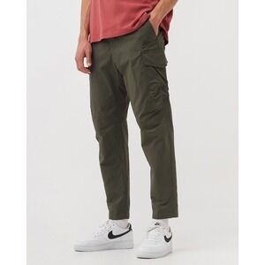Nike Mens Sportswear Cargo Pants Olive Green Tapered Elastic Waist Large L